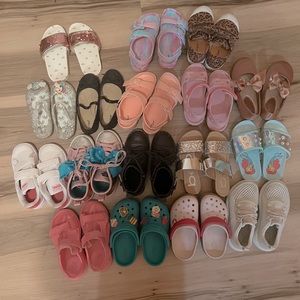Toddler size 10 girl shoes.